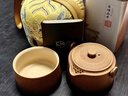萬仟堂旅行茶具  陶瓷功夫茶具套裝 便攜旅行便攜布包 君子之交黃砂釉 曬單實(shí)拍圖