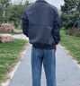 羅蒙秋季男士夾克外套男戶外立領(lǐng)2024新款上衣春秋款休閑飛行員男風(fēng)衣 9980深灰-單件 2XL 130斤-145斤 曬單實(shí)拍圖