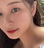 芯奢純銀999足銀花朵耳扣女小眾設(shè)計高級感耳環(huán)圈2025年新款潮耳飾 通體999足銀花朵耳扣白色-1對 曬單實拍圖