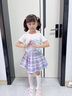 班尼路女童夏裝套裝兒童裙子夏季短裙2025新款JK百褶裙公主裙純棉短袖 紫B夢(mèng)幻小兔X+紫B圓圈貓咪紫QS 140 【推薦體重56-68斤】 曬單實(shí)拍圖