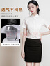 匆蒙夏季白色襯衫女暗扣斜紋襯衫女內(nèi)搭職業(yè)襯衫商務(wù)面試工裝百搭修身 曬單實拍圖