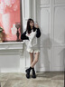 CHERY KALLY【奇幻之旅】潮牌單鞋女2025新款女士真皮粗跟增高小皮鞋女 黑色 Black 36 曬單實拍圖