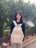 viney時尚書包新款小學1-6年級初中高中大學生雙肩包女大容量背包 米白色+可愛掛件 高顏值戶外出游簡約通勤旅游背包 曬單實拍圖