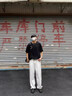 LOMBT美式純棉牛仔褲男夏季寬松透氣百搭休閑直筒闊腿長褲子TS01白色XL 曬單實拍圖