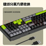 愛國者（aigo）機(jī)械手感鍵盤 108鍵全尺寸布局炫彩燈光有線連接輕音輕噪辦公游戲電腦通用外接鍵盤 FG108復(fù)古灰 曬單實拍圖