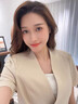 普妮姿職業(yè)西裝套裝女夏季氣質高端酒店前臺珠寶店美容師工作服 單件杏色西裝 L 曬單實拍圖