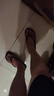 李寧（LI-NING）人字拖鞋男女游泳防滑拖鞋夏季外穿軟底洗澡防臭防水款沙灘鞋44碼 曬單實(shí)拍圖
