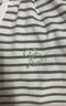 品彩（PinCai）短袖t恤女夏條紋v領(lǐng)字母刺繡上衣優(yōu)雅時尚打底衫 P143T1519 曬單實拍圖