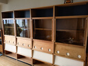 小半實(shí)木單個(gè)書(shū)柜北歐櫻桃木書(shū)房展示柜自由組合柜客廳滿(mǎn)墻收納柜 曬單實(shí)拍圖