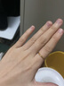 中國珠寶黃金戒指女足金素圈戒指古法光面金戒指送女友老婆情人節生日禮物 光面10圈口約0.3克（單只） 曬單實(shí)拍圖