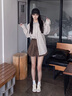 CAMILA KSENIA德訓(xùn)鞋女士2025新款夏季小白鞋平底防滑耐磨阿甘女鞋運動休閑鞋子 米白色 37 曬單實拍圖