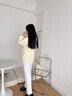 波司登（BOSIDENG）25年新款羽絨服90絨女短款連帽保暖防風(fēng)寬松厚外套B250245112XS 【店長(zhǎng)推薦】暖杏黃|3442-歐若風(fēng) XS 155/80A 體重約110以?xún)?nèi) 曬單實(shí)拍圖