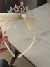 邁米德兒童皇冠頭飾 女可愛蝴蝶珍珠王冠發(fā)箍花童公主周歲生日禮物發(fā)夾 米色蝴蝶結(jié)皇冠 曬單實(shí)拍圖