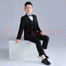 溫格奧男童禮服套裝加肥兒童大碼西裝鋼琴演出服英倫風(fēng)胖童西服男童正裝 純黑色外套+襯衫+長(cháng)褲+領(lǐng)結 160碼建議體重100-115斤 曬單實(shí)拍圖