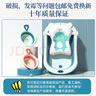 勞可里尼（NOCOLLINY）嬰兒洗澡盆可折疊 兒童浴盆大號(hào)可坐可躺 寶寶洗澡桶新生兒童用品 【+10-懸浮墊】晨曦綠+懸浮墊 曬單實(shí)拍圖