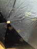 WCZ日本七折防曬傘防紫外線女黑膠雙層小巧遮陽晴雨兩用超輕便攜口袋 七折燙金小熊【黑色】防曬加倍 曬單實拍圖
