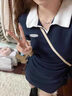 妙奕嘉夏天連衣裙女新品包臀裙純欲裙子女士夏季2025新款小個(gè)子顯瘦女生 學(xué)院風(fēng)純欲polo領(lǐng)連衣裙 M 【建議95-105斤】 曬單實(shí)拍圖
