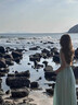 素織錦吊帶連衣裙女純欲裙子夏季2025海邊度假穿搭露背沙灘裙修身長裙 海邊度假氣質(zhì)連衣裙【淡綠色】 L 【推薦體重110-130斤】 曬單實拍圖