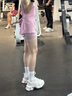 GG-CC【徐若晗同款】幻夜粒子夏季新款做舊厚底老爹鞋網(wǎng)鞋子女G25S9709 粉色 37 曬單實(shí)拍圖