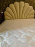 慕思（de RUCCI）皮床 雙人床1.8米2米奶油風(fēng)大床臥室家具花瓣大床屏齊邊皮藝床 【米白色】齊邊款-BCW1-133 1.8*2米 曬單實(shí)拍圖