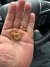 中國黃金（CHINA GOLD）生肖蛇黃金項鏈女足金平安圈吊墜本命七夕情人節(jié)禮物送女朋友老婆 【京速達(dá)】平安圈-蛇 約1.7-1.8g【贈銀鏈】 曬單實拍圖