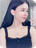 阿黛麗天然石榴石項(xiàng)鏈925銀鑲嵌愛心吊墜寶石女飾品七夕生日送女友 曬單實(shí)拍圖