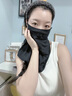 安踏（ANTA）防曬面罩掛耳騎行冰絲面巾口罩圍脖套魔術(shù)頭巾男女防風(fēng)塵裝備 黑 曬單實(shí)拍圖