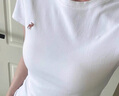 ABERCROMBIE & FITCH女裝25夏季新款美式百搭圓領(lǐng)短袖T恤KI139-5273 白色（棕色小麋鹿） XS (160/84A) 曬單實(shí)拍圖