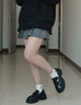 巧丂復(fù)古搭扣黑色樂(lè)福小皮鞋淑女士單鞋平底配裙子一腳蹬通勤工作面試 黑色 底厚5cm 37 正常碼，腳高腳寬拍大一碼 曬單實(shí)拍圖