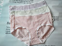 有棵樹(shù)【肌理透氣】A類(lèi)嬰兒棉女士?jì)妊澟?0A抗菌防螨加長(cháng)襠無(wú)痕三角褲 香水粉+丁香紫+葡萄綠 3條 M 曬單實(shí)拍圖
