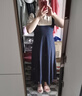 惟友大碼女裝連衣裙胖妹妹夏裝胖mm撞色學(xué)院風(fēng)俏皮假兩件裙子 長款 XL 【尺碼偏大】 建議130-150斤 曬單實拍圖