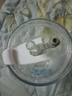 可愛小狗小貓印字雙飲口玻璃杯玻璃吸管杯帶蓋防摔耐高溫杯子 藍色小狗印字一套 480ml 1只 曬單實拍圖