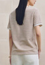 太平鳥(niǎo)小香風(fēng)T恤女短袖2025夏新款直筒寬松圓領(lǐng)撞色針織衫上衣 粉色粗條紋 L 曬單實(shí)拍圖