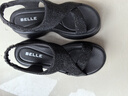 百麗（Belle）細(xì)閃水鉆面休閑涼鞋女商場(chǎng)同款厚底增高涼鞋E2W1DBL5 黑色 37 (235mm) 曬單實(shí)拍圖