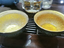 IKXO純金主人杯茶碗鎏金鎏銀陶瓷茶杯品茗杯單杯茶盞功夫茶具大號(hào)茶杯 羅漢杯（杯內(nèi)鎏金） 130ml 曬單實(shí)拍圖