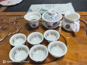 瓷牌茗 玲瓏功夫茶具套裝白瓷泡茶壺茶杯整套家用茶盤小茶臺(tái)禮盒裝 《向陽(yáng)花》蓋碗10件套 曬單實(shí)拍圖