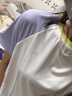 蕉內(nèi)小涼皮302Cool Air速干兒童短袖T恤男女童涼感透氣排汗運動衫夏季 香芋紫拼色 130 曬單實拍圖