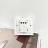 海爾（Haier）開關(guān)插座啞光大面板墻壁空調(diào)86型雙開一開雙控二三插斜五孔S3白色 一開雙控 開關(guān) 曬單實拍圖