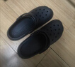 名創(chuàng)優(yōu)品（MINISO）洞洞鞋男夏季外穿沙灘涼鞋防滑厚底踩屎感包頭涼拖鞋黑色42-43 曬單實(shí)拍圖
