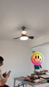 惠普中古風(fēng)扇燈2025新款大氣復(fù)古吊扇燈客廳餐廳胡桃木色帶燈風(fēng)扇吊燈 1級能效-3葉36寸-無極調(diào)光 曬單實拍圖