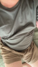 迪卡儂短袖速干衣男訓(xùn)練寬松半袖上衣運(yùn)動(dòng)t恤男RUNM4154189卡其綠M 曬單實(shí)拍圖