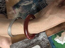 澤心雅玉 玉髓手鐲紅瑪瑙女款平安福鐲圓條玉髓冰種鐲子送媽媽 內(nèi)徑56-57【適合95-105斤左右】 曬單實(shí)拍圖