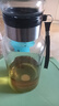 【送杯套】大容量加厚玻璃杯子便攜噸噸杯茶水分離帶杯套泡茶水杯 透明 1000ml噸噸桶 1只裝 曬單實(shí)拍圖