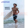 迪卡儂男速干可下水泳褲短褲溫泉褲沖浪褲防尷尬情侶OVOM 藍(lán)色夏威夷（五分褲） XL 曬單實(shí)拍圖