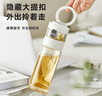 物生物（RELEA）玻璃杯水杯男士茶水分離杯高硼硅玻璃杯耐高溫智能顯溫教師節(jié)禮物 冷茶清黑【雙層玻璃款】 330ml 曬單實(shí)拍圖