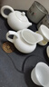 兮元記羊脂玉瓷茶漏茶葉過(guò)濾網(wǎng)茶隔泡茶器德化白瓷陶瓷一體濾茶器茶具 元寶茶漏套組+正把公道杯 曬單實(shí)拍圖