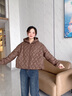 波司登（BOSIDENG）2025新款輕薄羽絨服女短款90絨連帽菱格保暖防風(fēng)外套B250135316 【店長(cháng)推薦】砂礫棕7B51 M 165/88A 體重約125-140斤 曬單實(shí)拍圖