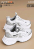 拉夏貝爾女鞋老爹鞋女網(wǎng)面透氣厚底增高運動(dòng)鞋子女-MJ888-35 白色 37 曬單實(shí)拍圖