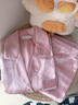 乃絲SLKMRKT情侶款春秋真絲睡衣套裝夏男女家居服桑蠶絲兩件套 薔薇粉【19姆米重磅】（女款） L 曬單實(shí)拍圖