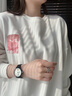 COJR2025新款手表女款學(xué)生初高中考試專用靜音高考指針石英表只看時間 黑白【考試專用+進(jìn)口機(jī)芯】 38mm 曬單實拍圖